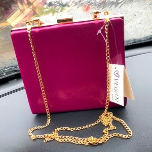 Beautiful purple square clutch